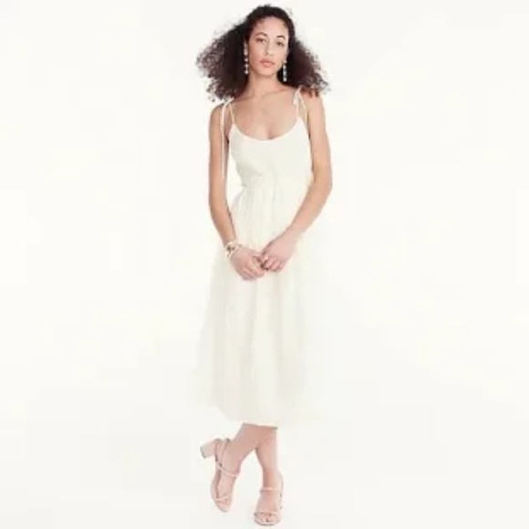 J. Crew Dresses & Skirts - J. Crew Ramie Scoopneck Dress Fully Lined Size 12 Spring 2022